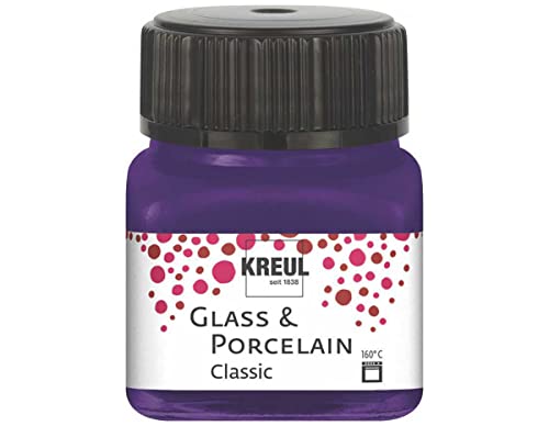 KREUL 16212 - Glass & Porcelain Classic violett, im 20 ml Glas, brillante Glas- und Porzellanmalfarbe auf Wasserbasis, schnelltrocknend, deckend KREUL 16212 - Glass & Porcelain Classic violett, im 20 ml Glas, brillante Glas- und Porzellanmalfarbe auf Wasserbasis, schnelltrocknend, deckend von Kreul