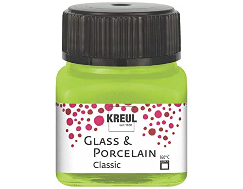KREUL 16221 - Glass & Porcelain Classic maigrün, im 20 ml Glas, brillante Glas- und Porzellanmalfarbe auf Wasserbasis, schnelltrocknend, deckend KREUL 16221 - Glass & Porcelain Classic maigrün, im 20 ml Glas, brillante Glas- und Porzellanmalfarbe auf Wasserbasis, schnelltrocknend, deckend von Kreul