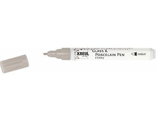 KREUL 16575 - Glass & Porcelain Pen Chalky Noble Nougat, formstabile Rundspitze mit Strichstärke 2 - 4 mm, sanft - matte Glas- und Porzellanfarbe mit Kreide Optik, deckend, lichtecht KREUL 16575 - Glass & Porcelain Pen Chalky Noble Nougat, formstabile Rundspitze mit Strichstärke 2 - 4 mm, sanft - matte Glas- und Porzellanfarbe mit Kreide Optik, deckend, lichtecht von Kreul