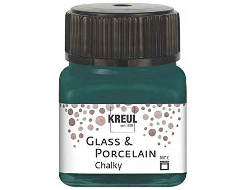 KREUL 16639 - Glass & Porcelain Chalky Cottage Green, 20 ml Glas, sanft - matte Glas- und Porzellanmalfarbe auf Wasserbasis, schnelltrocknend, deckend KREUL 16639 - Glass & Porcelain Chalky Cottage Green, 20 ml Glas, sanft - matte Glas- und Porzellanmalfarbe auf Wasserbasis, schnelltrocknend, deckend von Kreul