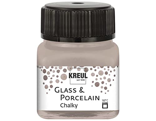KREUL 16641 - Glass & Porcelain Chalky Noble Nougat, 20 ml Glas, sanft - matte Glas- und Porzellanmalfarbe auf Wasserbasis, schnelltrocknend, deckend KREUL 16641 - Glass & Porcelain Chalky Noble Nougat, 20 ml Glas, sanft - matte Glas- und Porzellanmalfarbe auf Wasserbasis, schnelltrocknend, deckend von Kreul