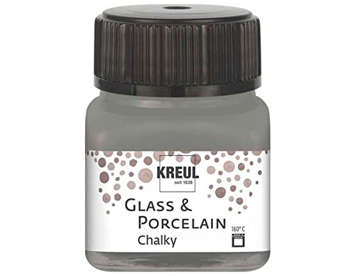 KREUL 16643 - Glass & Porcelain Chalky Smoky Stone, 20 ml Glas, sanft - matte Glas- und Porzellanmalfarbe auf Wasserbasis, schnelltrocknend, deckend KREUL 16643 - Glass & Porcelain Chalky Smoky Stone, 20 ml Glas, sanft - matte Glas- und Porzellanmalfarbe auf Wasserbasis, schnelltrocknend, deckend von Kreul
