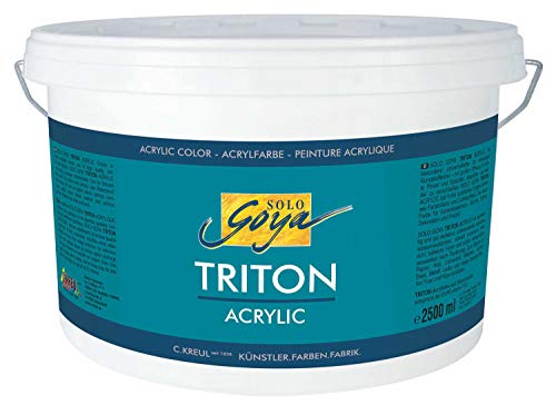 KREUL 17217 - Solo Goya Triton Acrylfarbe weiß, 2500 ml Eimer, schnell und matt trocknend, Farbe auf Wasserbasis, in Studioqualität, vielseitig einsetzbar, gut deckend und ergiebig KREUL 17217 - Solo Goya Triton Acrylfarbe weiß, 2500 ml Eimer, schnell und matt trocknend, Farbe auf Wasserbasis, in Studioqualität, vielseitig einsetzbar, gut deckend und ergiebig von Kreul
