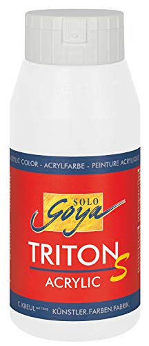 KREUL 17301 - Solo Goya Triton S Acrylfarbe weiß, 750 ml Flasche, schnell trocknend mit Glanzeffekt, Farbe auf Wasserbasis, in Studioqualität, vielseitig einsetzbar, gut deckend und ergiebig KREUL 17301 - Solo Goya Triton S Acrylfarbe weiß, 750 ml Flasche, schnell trocknend mit Glanzeffekt, Farbe auf Wasserbasis, in Studioqualität, vielseitig einsetzbar, gut deckend und ergiebig von Kreul