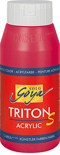 KREUL 17306 - Solo Goya Triton S Acrylfarbe magenta, 750 ml Flasche, schnell trocknend mit Glanzeffekt, Farbe auf Wasserbasis, in Studioqualität, vielseitig einsetzbar, gut deckend und ergiebig KREUL 17306 - Solo Goya Triton S Acrylfarbe magenta, 750 ml Flasche, schnell trocknend mit Glanzeffekt, Farbe auf Wasserbasis, in Studioqualität, vielseitig einsetzbar, gut deckend und ergiebig von Kreul