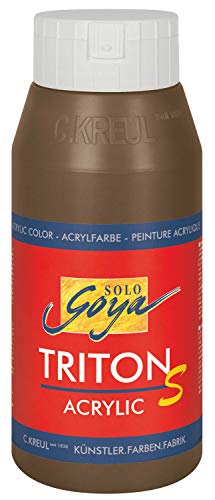 KREUL 17311 - Solo Goya Triton S Acrylfarbe havannabraun, 750 ml Flasche, schnell trocknend mit Glanzeffekt, Farbe auf Wasserbasis, in Studioqualität, vielseitig einsetzbar, gut deckend und ergiebig KREUL 17311 - Solo Goya Triton S Acrylfarbe havannabraun, 750 ml Flasche, schnell trocknend mit Glanzeffekt, Farbe auf Wasserbasis, in Studioqualität, vielseitig einsetzbar, gut deckend und ergiebig von Kreul