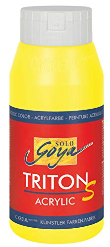 KREUL 17313 - Solo Goya Triton S Acrylfarbe citron, 750 ml Flasche, schnell trocknend mit Glanzeffekt, Farbe auf Wasserbasis, in Studioqualität, vielseitig einsetzbar, gut deckend und ergiebig KREUL 17313 - Solo Goya Triton S Acrylfarbe citron, 750 ml Flasche, schnell trocknend mit Glanzeffekt, Farbe auf Wasserbasis, in Studioqualität, vielseitig einsetzbar, gut deckend und ergiebig von Kreul