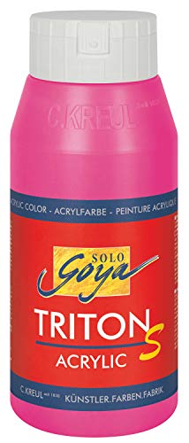 KREUL 17317 - Solo Goya Triton S Acrylfarbe violettrot, 750 ml Flasche, schnell trocknend mit Glanzeffekt, Farbe auf Wasserbasis, in Studioqualität, vielseitig einsetzbar, gut deckend und ergiebig von Kreul