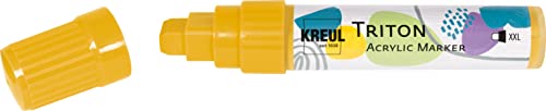 KREUL 17930 - Triton Acrylic Marker XXL, gold, Strichstärke circa 15 mm, auf Wasserbasis, seidenmatt auftrocknend, Acrylmalstift zur Gestaltung von Papier, Holz, Stein und vielem mehr KREUL 17930 - Triton Acrylic Marker XXL, gold, Strichstärke circa 15 mm, auf Wasserbasis, seidenmatt auftrocknend, Acrylmalstift zur Gestaltung von Papier, Holz, Stein und vielem mehr von Kreul