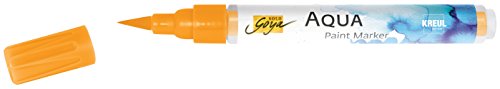 KREUL 18102 - Solo Goya Aqua Paint Marker orange, Künstlerstift mit elastischer Pinselspitze und Faserstabsystem, wasserlösliche Farbe, zum Skizzieren und Kolorieren von Kreul