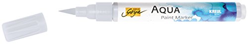 KREUL 18110 - Solo Goya Aqua Paint Marker hellgrau, Künstlerstift mit elastischer Pinselspitze und Faserstabsystem, wasserlösliche Farbe, zum Skizzieren und Kolorieren von Kreul