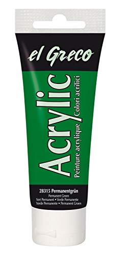 KREUL 28315 - El Greco Acrylic, 75 ml Tube in permanentgrün, hochpigmentierte, glänzende Acrylfarbe in Studienqualität, buttrig vermalbar, für pastose Malerei KREUL 28315 - El Greco Acrylic, 75 ml Tube in permanentgrün, hochpigmentierte, glänzende Acrylfarbe in Studienqualität, buttrig vermalbar, für pastose Malerei von Kreul