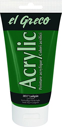 KREUL 28517 - El Greco Acrylic, 150 ml Tube in laubgrün, hochpigmentierte, glänzende Acrylfarbe in Studienqualität, buttrig vermalbar, für pastose Malerei KREUL 28517 - El Greco Acrylic, 150 ml Tube in laubgrün, hochpigmentierte, glänzende Acrylfarbe in Studienqualität, buttrig vermalbar, für pastose Malerei von Kreul