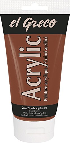 KREUL 28522 - El Greco Acrylic, 150 ml Tube in umbra gebrannt, hochpigmentierte, glänzende Acrylfarbe in Studienqualität, buttrig vermalbar, für pastose Malerei KREUL 28522 - El Greco Acrylic, 150 ml Tube in umbra gebrannt, hochpigmentierte, glänzende Acrylfarbe in Studienqualität, buttrig vermalbar, für pastose Malerei von Kreul