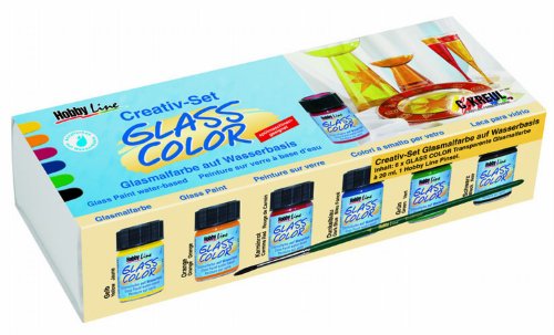 Kreul 42400 - Glass Color Glasmalfarben Set, 6 x 20 ml von Kreul