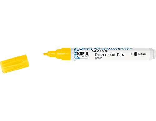 KREUL 42651 - Glass & Porcelain Pen Clear gelb, formstabile Spitze, Strichstärke ca. 2 - 4 mm, transparente, glänzende und lichtechte Glas- und Porzellanmalfarbe auf Wasserbasis KREUL 42651 - Glass & Porcelain Pen Clear gelb, formstabile Spitze, Strichstärke ca. 2 - 4 mm, transparente, glänzende und lichtechte Glas- und Porzellanmalfarbe auf Wasserbasis von Kreul
