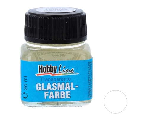 Kreul 45210 Transparente Glasmalfarbe auf Kunstharzbasis, 20 ml Glas in farblos, zum Aufhellen der Farben, wischfest, trocknet streifenlos, zum dekorativen Bemalen von Glasuntergründen von Kreul