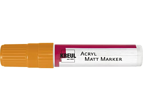 KREUL 46213 - Acryl Matt Marker XXL, mit Keilspitze ca. 15 mm, orange, matte, permanente Acrylfarbe auf Wasserbasis, für puristische Elemente KREUL 46213 - Acryl Matt Marker XXL, mit Keilspitze ca. 15 mm, orange, matte, permanente Acrylfarbe auf Wasserbasis, für puristische Elemente von Kreul