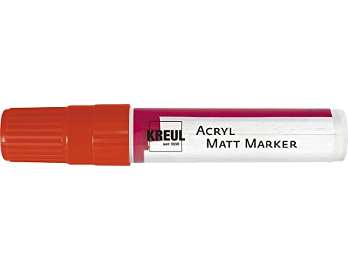 KREUL 46214 - Acryl Matt Marker XXL, mit Keilspitze ca. 15 mm, rot, matte, permanente Acrylfarbe auf Wasserbasis, für puristische Elemente KREUL 46214 - Acryl Matt Marker XXL, mit Keilspitze ca. 15 mm, rot, matte, permanente Acrylfarbe auf Wasserbasis, für puristische Elemente von Kreul