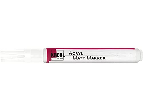 KREUL 46231 - Acryl Matt Marker Medium, mit Rundspitze ca. 2 - 4 mm, weiß, matte, permanente Acrylfarbe auf Wasserbasis, für filigrane Akzente KREUL 46231 - Acryl Matt Marker Medium, mit Rundspitze ca. 2 - 4 mm, weiß, matte, permanente Acrylfarbe auf Wasserbasis, für filigrane Akzente von Kreul