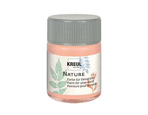 KREUL 49423 - Nature Hibiskusblüte im 50 ml Glas, wasserbasierte Farbe, aus nachhaltigen, natürlichen Rohstoffen, cremig, schnelltrocknend und lichtecht, für zahlreiche Untergründe von Kreul
