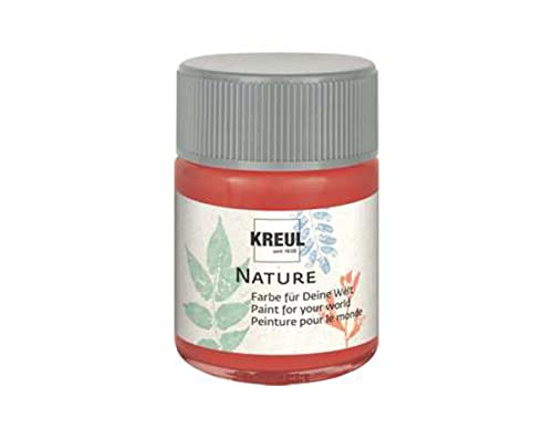 KREUL 49424 - Nature Koralle im 50 ml Glas, wasserbasierte Farbe, aus nachhaltigen, natürlichen Rohstoffen, cremig, schnelltrocknend und lichtecht, für zahlreiche Untergründe von Kreul