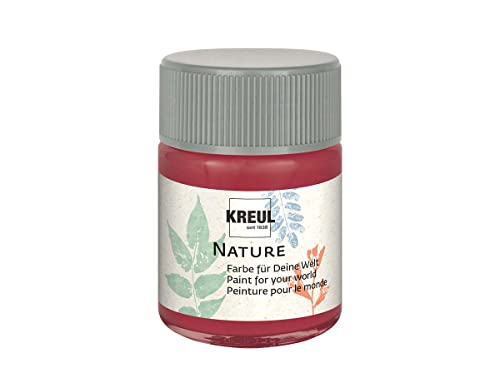 KREUL 49425 - Nature Granatapfel im 50 ml Glas, wasserbasierte Farbe, aus nachhaltigen, natürlichen Rohstoffen, cremig, schnelltrocknend und lichtecht, für zahlreiche Untergründe von Kreul