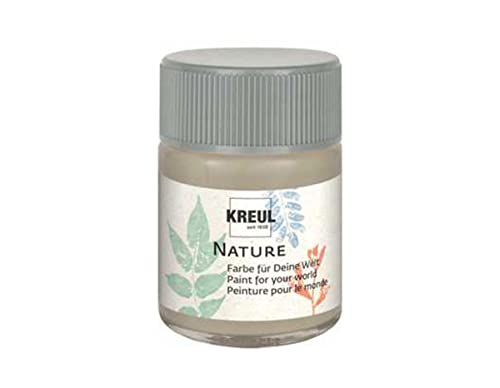 KREUL 49431 - Nature Kieselstein im 50 ml Glas, wasserbasierte Farbe, aus nachhaltigen, natürlichen Rohstoffen, cremig, schnelltrocknend und lichtecht, für zahlreiche Untergründe von Kreul