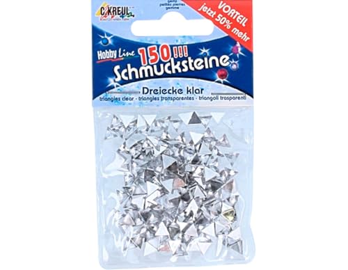 Kreul 49629 - Schmucksteine Dreiecke, für die Gestaltung von modischen Accessoires und zur Gestaltung im Home Deco Bereich, 150 klare Steine Kreul 49629 - Schmucksteine Dreiecke, für die Gestaltung von modischen Accessoires und zur Gestaltung im Home Deco Bereich, 150 klare Steine von Kreul