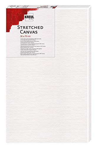 KREUL 593070 - Stretched Canvas, Keilrahmen 30 x 70 cm in Einsteigerqualität, ideal für Acryl- und Gouachefarben, Leinwand aus Baumwolle 4 fach grundiert von Kreul
