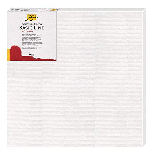 KREUL 64040 - Solo Goya Stretched Canvas Basic Line, Keilrahmen ca. 40 x 40 cm, mit Leinwand aus Baumwolle 4 fach grundiert, ideal für Öl, Acryl-und Gouachefarben von Kreul