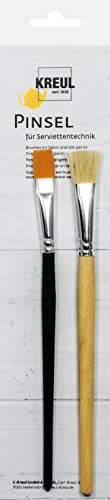 KREUL 722000 - Pinsel für Serviettentechnik, Borstenpinsel flach Größe 14 und Synthetics Flachpinsel Größe 12 KREUL 722000 - Pinsel für Serviettentechnik, Borstenpinsel flach Größe 14 und Synthetics Flachpinsel Größe 12 von Kreul