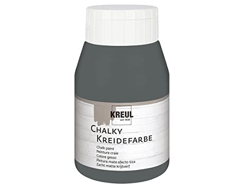 KREUL 75122 - Chalky Kreidefarbe, Volcanic Gray, 500 ml Kunststoffflasche, sanft - matte Farbe, cremig deckend, schnelltrocknend, für Effekte im Used Look KREUL 75122 - Chalky Kreidefarbe, Volcanic Gray, 500 ml Kunststoffflasche, sanft - matte Farbe, cremig deckend, schnelltrocknend, für Effekte im Used Look von Kreul