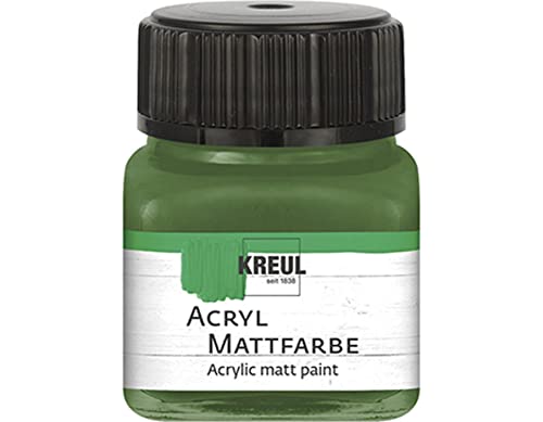 KREUL 75212 - Acryl Mattfarbe, olivgrün im 20 ml Glas, cremig deckende, schnelltrocknende Farbe auf Wasserbasis, für viele verschiedene Untergründe geeignet KREUL 75212 - Acryl Mattfarbe, olivgrün im 20 ml Glas, cremig deckende, schnelltrocknende Farbe auf Wasserbasis, für viele verschiedene Untergründe geeignet von Kreul