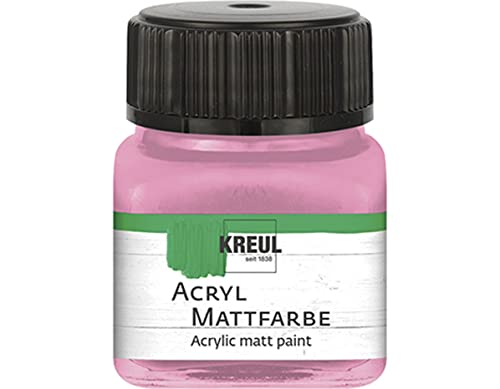 KREUL 75213 - Acryl Mattfarbe, himbeere im 20 ml Glas, cremig deckende, schnelltrocknende Farbe auf Wasserbasis, für viele verschiedene Untergründe geeignet von Kreul