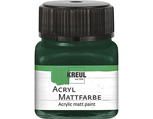 KREUL 75270 - Acryl Mattfarbe, tannengrün im 20 ml Glas, cremig deckende, schnelltrocknende Farbe auf Wasserbasis, für viele verschiedene Untergründe geeignet KREUL 75270 - Acryl Mattfarbe, tannengrün im 20 ml Glas, cremig deckende, schnelltrocknende Farbe auf Wasserbasis, für viele verschiedene Untergründe geeignet von Kreul