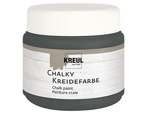 KREUL 75322 - Chalky Kreidefarbe, Volcanic grau in 150 ml Kunststoffdose, sanft - matte Farbe, cremig deckend, schnelltrocknend, für Effekte im Used Look KREUL 75322 - Chalky Kreidefarbe, Volcanic grau in 150 ml Kunststoffdose, sanft - matte Farbe, cremig deckend, schnelltrocknend, für Effekte im Used Look von Kreul