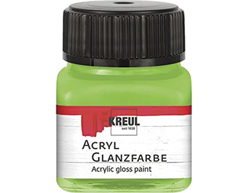 KREUL 79217 - Acryl Glanzfarbe, 20 ml Glas in lindgrün, glänzend-glatte Acrylfarbe zum Anmalen und Basteln, auf Wasserbasis, speichelecht, schnelltrocknend und deckend KREUL 79217 - Acryl Glanzfarbe, 20 ml Glas in lindgrün, glänzend-glatte Acrylfarbe zum Anmalen und Basteln, auf Wasserbasis, speichelecht, schnelltrocknend und deckend von Kreul