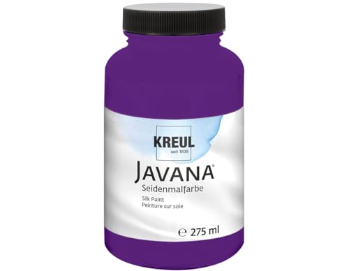 KREUL 8105-275 - Javana Seidenmalfarbe 275 ml, violett, hochpigmentierte und brillante Farbe auf Wasserbasis, mit fließend flüssigem Charakter, dringt tief in die Fasern ein von Kreul