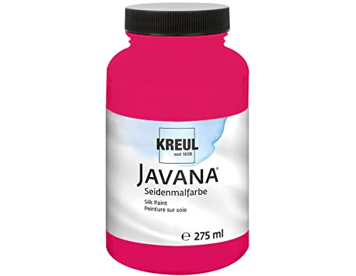 Kreul 8109-275 - Javana Seidenmalfarbe 275 ml, weinrot, hochpigmentierte und brillante Farbe auf Wasserbasis, mit fließend flüssigem Charakter, dringt tief in die Fasern ein von Kreul
