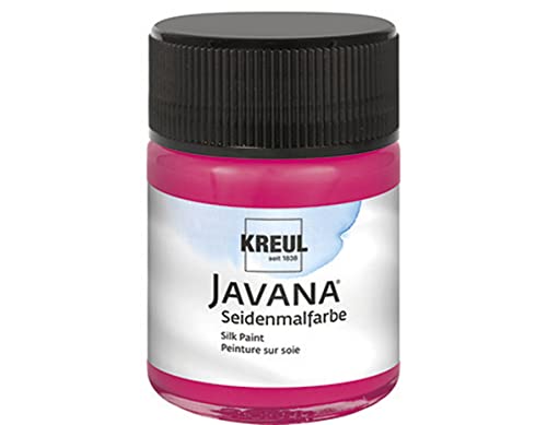 KREUL 8109 - Javana Seidenmalfarbe im 50 ml Glas, weinrot, hochpigmentierte und brillante Farbe auf Wasserbasis, mit fließend flüssigem Charakter, dringt tief in die Fasern ein von Kreul