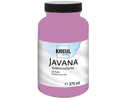 KREUL 8118-275 - Javana Seidenmalfarbe 275 ml, flieder, hochpigmentierte und brillante Farbe auf Wasserbasis, mit fließend flüssigem Charakter, dringt tief in die Fasern ein von Kreul