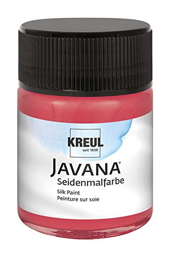 KREUL 8129 - Javana Seidenmalfarbe im 50 ml Glas, orchidee, hochpigmentierte und brillante Farbe auf Wasserbasis, mit fließend flüssigem Charakter, dringt tief in die Fasern ein von Kreul