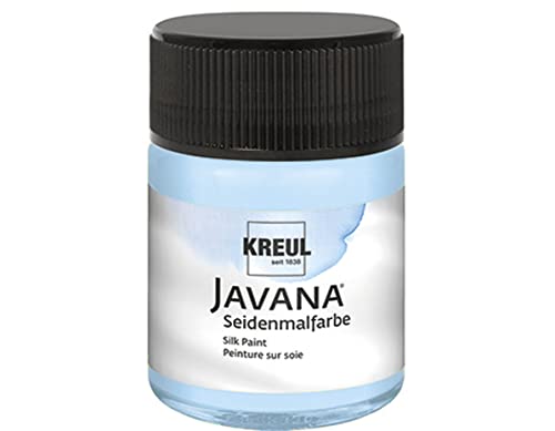 KREUL 8133 - Javana Seidenmalfarbe im 50 ml Glas, himmelblau, hochpigmentierte und brillante Farbe auf Wasserbasis, mit fließend flüssigem Charakter, dringt tief in die Fasern ein KREUL 8133 - Javana Seidenmalfarbe im 50 ml Glas, himmelblau, hochpigmentierte und brillante Farbe auf Wasserbasis, mit fließend flüssigem Charakter, dringt tief in die Fasern ein von Kreul