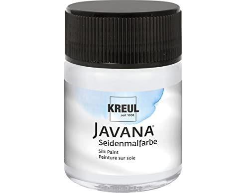 KREUL 814650 - Javana Mischweiß im 50 ml Glas, fließend - flüssige Seidenmalfarbe zum Ausmischen von Pastelltönen von Kreul