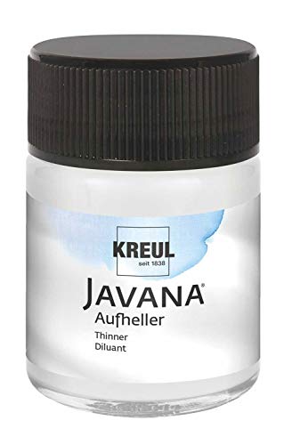 KREUL 81551 - Javana Aufheller im 50 ml Glas, Malhilfsmittel zum Aufhellen der Javana Seidenmalfarben von Kreul