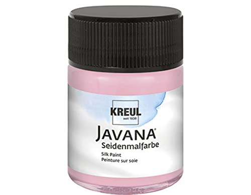 KREUL 8171 - Javana Seidenmalfarbe im 50 ml Glas, rosé, hochpigmentierte und brillante Farbe auf Wasserbasis, mit fließend flüssigem Charakter, dringt tief in die Fasern ein von Kreul
