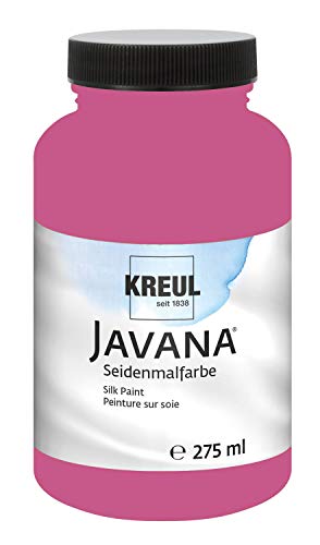 KREUL 8174-275 - Javana Seidenmalfarbe 275 ml, magenta, hochpigmentierte und brillante Farbe auf Wasserbasis, mit fließend flüssigem Charakter, dringt tief in die Fasern ein von Kreul