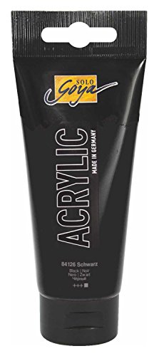 KREUL 84126 - Solo Goya Acrylic, 100 ml Tube in schwarz, cremige vielseitig einsetzbare Acrylfarbe in Studienqualität, auf Wasserbasis, schnell und matt trocknend, gut deckend, wasserfest KREUL 84126 - Solo Goya Acrylic, 100 ml Tube in schwarz, cremige vielseitig einsetzbare Acrylfarbe in Studienqualität, auf Wasserbasis, schnell und matt trocknend, gut deckend, wasserfest von Kreul