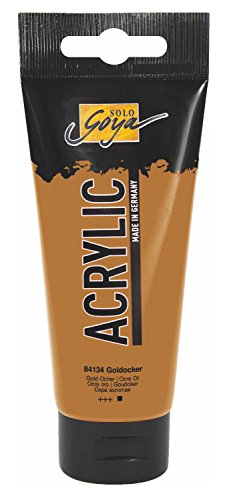 KREUL 84134 - Solo Goya Acrylic, 100 ml Tube in goldocker, cremige vielseitig einsetzbare Acrylfarbe in Studienqualität, auf Wasserbasis, schnell und matt trocknend, gut deckend, wasserfest KREUL 84134 - Solo Goya Acrylic, 100 ml Tube in goldocker, cremige vielseitig einsetzbare Acrylfarbe in Studienqualität, auf Wasserbasis, schnell und matt trocknend, gut deckend, wasserfest von Kreul